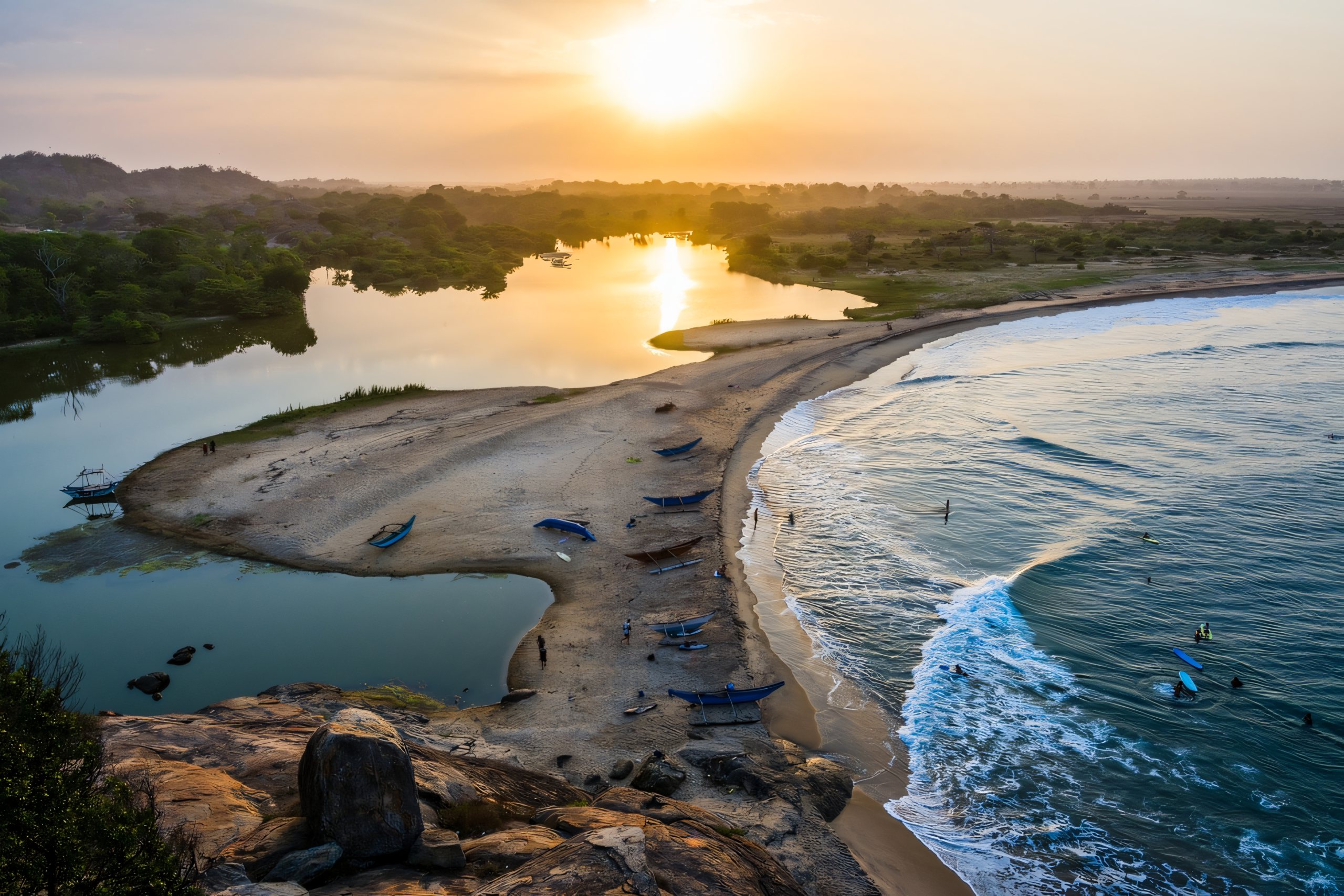 Arugam Bay point at sunrise